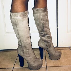 Tan Platform Boots